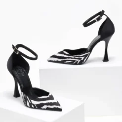 Γόβες με μπαρέτα Tfp - Λευκό/Μαύρο -Γόβες Εκπτώσεις goves me mpareta tfp 107865 jdgj