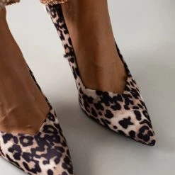 The Fashion Project Γόβες μυτερές με Print - Μαύρο/Μπεζ