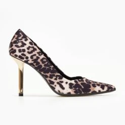 The Fashion Project Γόβες μυτερές με Print - Μαύρο/Μπεζ -Γόβες Εκπτώσεις goves me print kai metalliko takouni 107148 k3i0