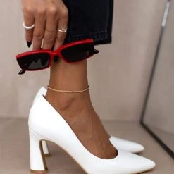 The Fashion Project Γόβες μυτερές μονόχρωμες - Λευκό -Γόβες Εκπτώσεις goves monoxrwmes muteres 105605 d9kn 1