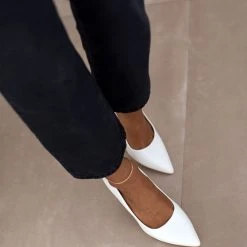 The Fashion Project Γόβες μυτερές μονόχρωμες - Λευκό -Γόβες Εκπτώσεις goves monoxrwmes muteres 105605 t2am 1