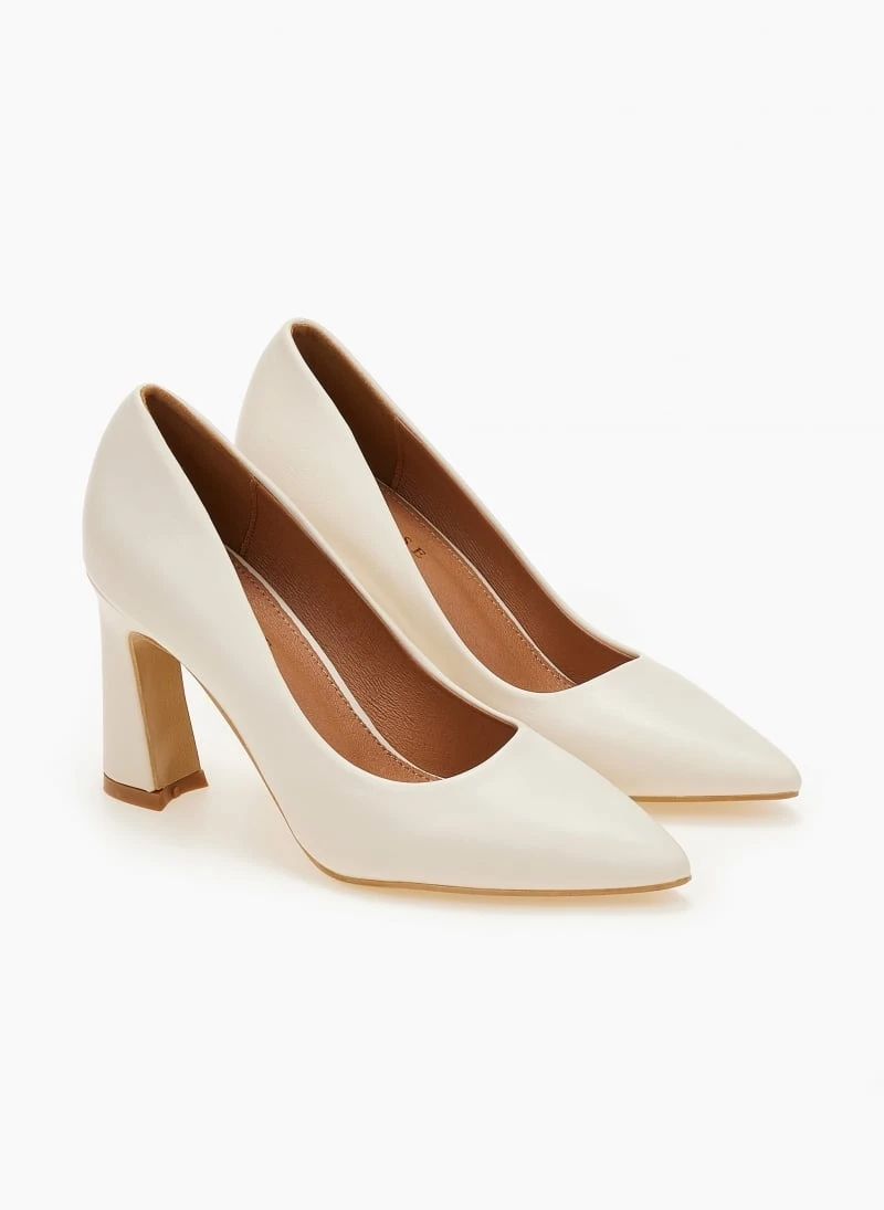 The Fashion Project Γόβες μυτερές μονόχρωμες - Μπεζ 3 The Fashion Project Γόβες μυτερές μονόχρωμες - Μπεζ - Image 3