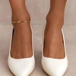 The Fashion Project Γόβες μυτερές μονόχρωμες - Μπεζ -Γόβες Εκπτώσεις goves monoxrwmes muteres 105607 rgmh 1