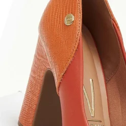 Γόβες μυτερές με ανάγλυφο σχέδιο VIZZANO 1285.431 - Κεραμιδί -Γόβες Εκπτώσεις goves muteres me anaglufo sxedio vizzano 1285431 106451 h6ue 1