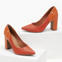 Γόβες μυτερές με ανάγλυφο σχέδιο VIZZANO 1285.431 - Κεραμιδί -Γόβες Εκπτώσεις goves muteres me anaglufo sxedio vizzano 1285431 106451 klup 1