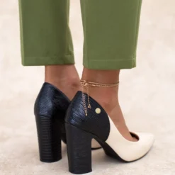 Γόβες μυτερές με διχρωμία VIZZANO 1285.431 - Μαύρο/Μπεζ -Γόβες Εκπτώσεις goves muteres me dixrwmia vizzano 1285431 106458 oemf