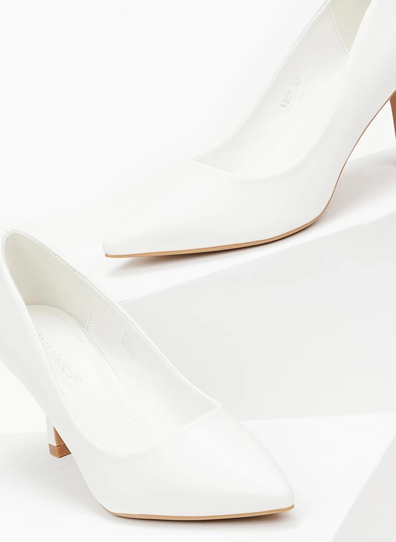 The Fashion Project Γόβες μυτερές με λεπτό τακούνι - Λευκό 2 The Fashion Project Γόβες μυτερές με λεπτό τακούνι - Λευκό - Image 2