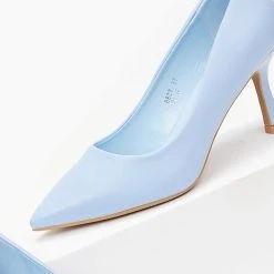 The Fashion Project Γόβες μυτερές με λεπτό τακούνι - Γαλάζιο -Γόβες Εκπτώσεις goves muteres me lepto takouni 100007 a8xk 1