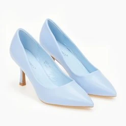 The Fashion Project Γόβες μυτερές με λεπτό τακούνι - Γαλάζιο -Γόβες Εκπτώσεις goves muteres me lepto takouni 100007 atvv 1