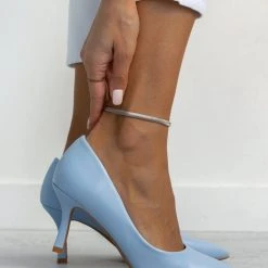 The Fashion Project Γόβες μυτερές με λεπτό τακούνι - Γαλάζιο