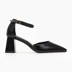 The Fashion Project Γόβες μυτερές με μπαρέτα - Μαύρο