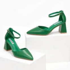 The Fashion Project Γόβες μυτερές με μπαρέτα - Πράσινο -Γόβες Εκπτώσεις goves muteres me mpareta 107159 otdc