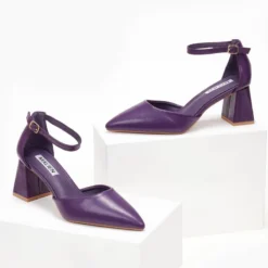 The Fashion Project Γόβες μυτερές με μπαρέτα - Μωβ -Γόβες Εκπτώσεις goves muteres me mpareta 107160 vrdf