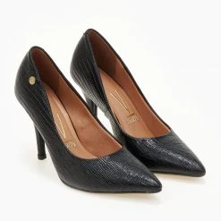 Γόβες μυτερές με Pattern VIZZANO 1184.1101 - Μαύρο -Γόβες Εκπτώσεις goves muteres me pattern vizzano 11841101 106464 l0rc