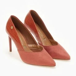 Γόβες μυτερές με Pattern VIZZANO 1344.104 - Κεραμιδί -Γόβες Εκπτώσεις goves muteres me pattern vizzano 1344104 106429 8zrm 1