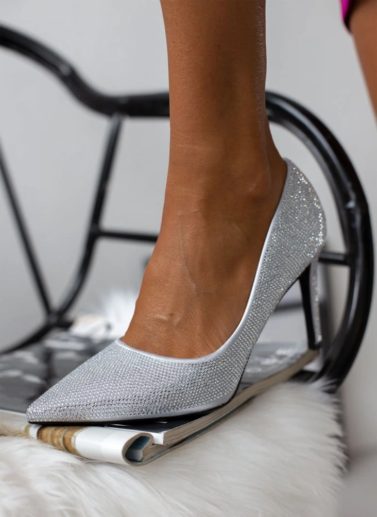 The Fashion Project Γόβες μυτερές με Strass - Ασημί 1 The Fashion Project Γόβες μυτερές με Strass - Ασημί