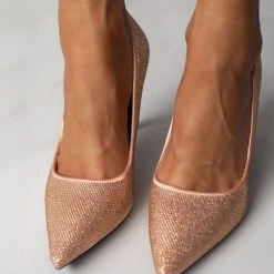 The Fashion Project Γόβες μυτερές με Strass - Χαλκός -Γόβες Εκπτώσεις goves muteres me strass 107142 mytm