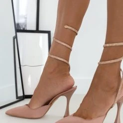 Γόβες μυτερές με Strass έλασμα Tfp - Nude -Γόβες Εκπτώσεις goves muteres me strass elasma tfp 108127 z0de