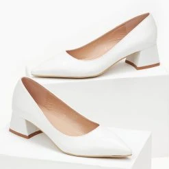 The Fashion Project Γόβες μυτερές με χαμηλό τακούνι - Λευκό 11 The Fashion Project Γόβες μυτερές με χαμηλό τακούνι - Λευκό -Γόβες Εκπτώσεις goves muteres me xamilo takouni 100009 5xlr