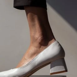 The Fashion Project Γόβες μυτερές με χαμηλό τακούνι - Λευκό -Γόβες Εκπτώσεις goves muteres me xamilo takouni 100009 8klt