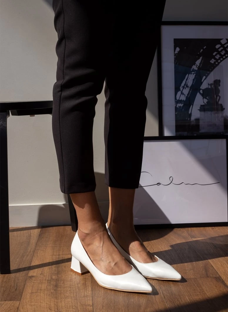 The Fashion Project Γόβες μυτερές με χαμηλό τακούνι - Λευκό 1 The Fashion Project Γόβες μυτερές με χαμηλό τακούνι - Λευκό