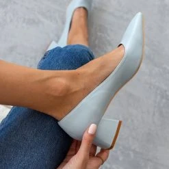 The Fashion Project Γόβες μυτερές με χαμηλό τακούνι - Γαλάζιο -Γόβες Εκπτώσεις goves muteres me xamilo takouni 100013 92xb