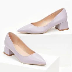 The Fashion Project Γόβες μυτερές με χαμηλό τακούνι - Λιλά -Γόβες Εκπτώσεις goves muteres me xamilo takouni 100014 2w9m 1