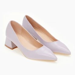 The Fashion Project Γόβες μυτερές με χαμηλό τακούνι - Λιλά -Γόβες Εκπτώσεις goves muteres me xamilo takouni 100014 dojb