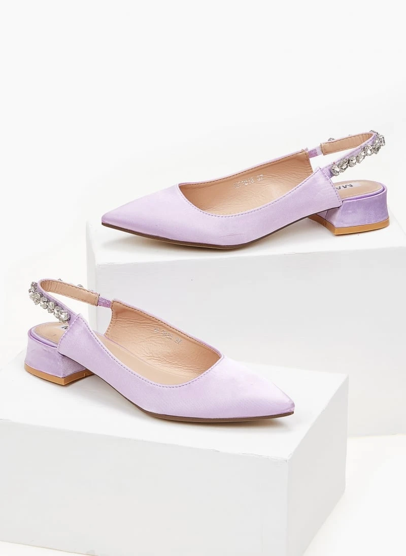 The Fashion Project Γόβες μυτερές σατέν με πέτρες - Λιλά 3 The Fashion Project Γόβες μυτερές σατέν με πέτρες - Λιλά - Image 3