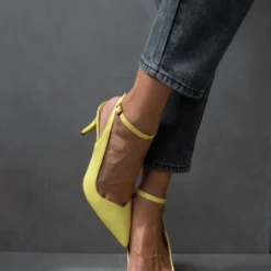 Γόβες μυτερές με λουράκι Tfp - Λεμονί