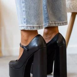 The Fashion Project Γόβες με φιάπα και κούμπωμα στο πλάι - Μαύρο 13 The Fashion Project Γόβες με φιάπα και κούμπωμα στο πλάι - Μαύρο -Γόβες Εκπτώσεις goves platform me mpareta 105477 vul1