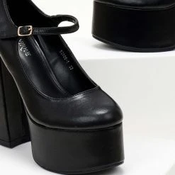 The Fashion Project Γόβες με φιάπα και κούμπωμα στο πλάι - Μαύρο 12 The Fashion Project Γόβες με φιάπα και κούμπωμα στο πλάι - Μαύρο -Γόβες Εκπτώσεις goves platform me mpareta 105477 zisx