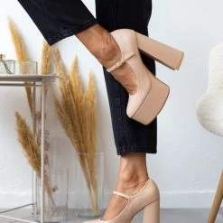 The Fashion Project Γόβες με φιάπα και κούμπωμα στο πλάι - Nude 11 The Fashion Project Γόβες με φιάπα και κούμπωμα στο πλάι - Nude -Γόβες Εκπτώσεις goves platform me mpareta 105478 kjad