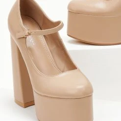 The Fashion Project Γόβες με φιάπα και κούμπωμα στο πλάι - Nude 13 The Fashion Project Γόβες με φιάπα και κούμπωμα στο πλάι - Nude -Γόβες Εκπτώσεις goves platform me mpareta 105478 wnif