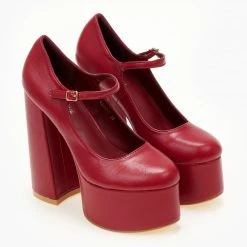 The Fashion Project Γόβες με φιάπα και κούμπωμα στο πλάι - Μπορντό 12 The Fashion Project Γόβες με φιάπα και κούμπωμα στο πλάι - Μπορντό -Γόβες Εκπτώσεις goves platform me mpareta 105479 rd6t