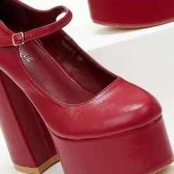 The Fashion Project Γόβες με φιάπα και κούμπωμα στο πλάι - Μπορντό 10 The Fashion Project Γόβες με φιάπα και κούμπωμα στο πλάι - Μπορντό -Γόβες Εκπτώσεις goves platform me mpareta 105479 vmny