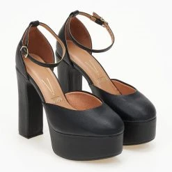 Γόβες με φιάπα και μπαρέτα VIZZANO 1400.101 - Μαύρο -Γόβες Εκπτώσεις goves platform me mpareta vizzano 1400101 106406 gyr8 1