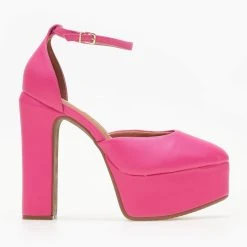 Γόβες με φιάπα και μπαρέτα VIZZANO 1400.101 - Φούξια -Γόβες Εκπτώσεις goves platform me mpareta vizzano 1400101 106408 9lr5