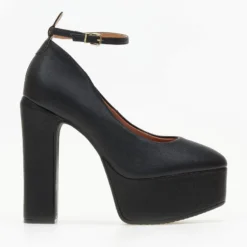 Γόβες με φιάπα ψηλή VIZZANO 1400.102 - Μαύρο -Γόβες Εκπτώσεις goves platform me mpareta vizzano 1400102 106401 kdf7 1