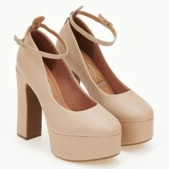 Γόβες με φιάπα ψηλή VIZZANO 1400.102 - Μπεζ -Γόβες Εκπτώσεις goves platform me mpareta vizzano 1400102 106402 rsjy 1