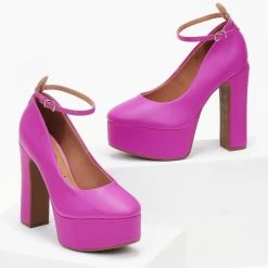 Γόβες με φιάπα ψηλή VIZZANO 1400.102 - Φούξια -Γόβες Εκπτώσεις goves platform me mpareta vizzano 1400102 106403 83xt 1