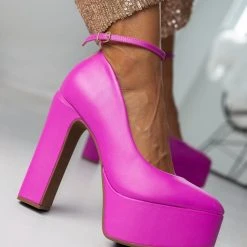 Γόβες με φιάπα ψηλή VIZZANO 1400.102 - Φούξια -Γόβες Εκπτώσεις goves platform me mpareta vizzano 1400102 106403 921e 1