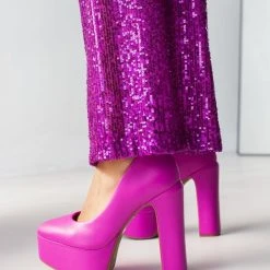 Γόβες με φιάπα ψηλή VIZZANO 1400.102 - Φούξια -Γόβες Εκπτώσεις goves platform me mpareta vizzano 1400102 106403 izya 1