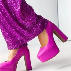 Γόβες με φιάπα ψηλή VIZZANO 1400.102 - Φούξια -Γόβες Εκπτώσεις goves platform me mpareta vizzano 1400102 106403 rcuf 1