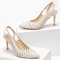 Γόβες μυτερές με ανοίγματα Tfp - Λευκό 7 Γόβες μυτερές με ανοίγματα Tfp - Λευκό -Γόβες Εκπτώσεις goves retro tfp me louraki 101887 0645