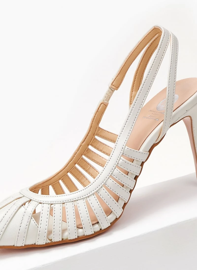 Γόβες μυτερές με ανοίγματα Tfp - Λευκό 3 Γόβες μυτερές με ανοίγματα Tfp - Λευκό - Image 3