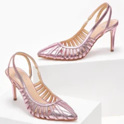 Γόβες μυτερές με ανοίγματα Tfp - Plum -Γόβες Εκπτώσεις goves retro tfp me louraki 101889 68ou