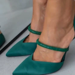 Γόβες σατέν ανοιχτές με Strass Tfp - Κυπαρισσί -Γόβες Εκπτώσεις goves saten anoixtes me strass tfp 108692 l91r 1