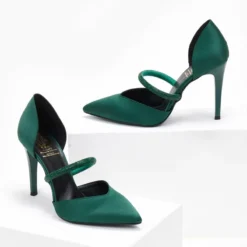 Γόβες σατέν ανοιχτές με Strass Tfp - Κυπαρισσί -Γόβες Εκπτώσεις goves saten anoixtes me strass tfp 108692 ugku 1