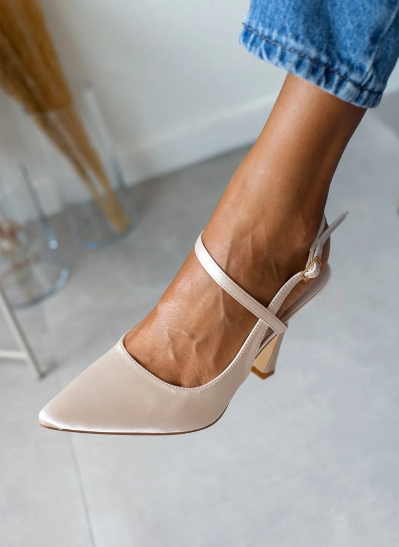 The Fashion Project Γόβες σατέν με δέσιμο στο πλάι - Άμμου 7 The Fashion Project Γόβες σατέν με δέσιμο στο πλάι - Άμμου - Image 7